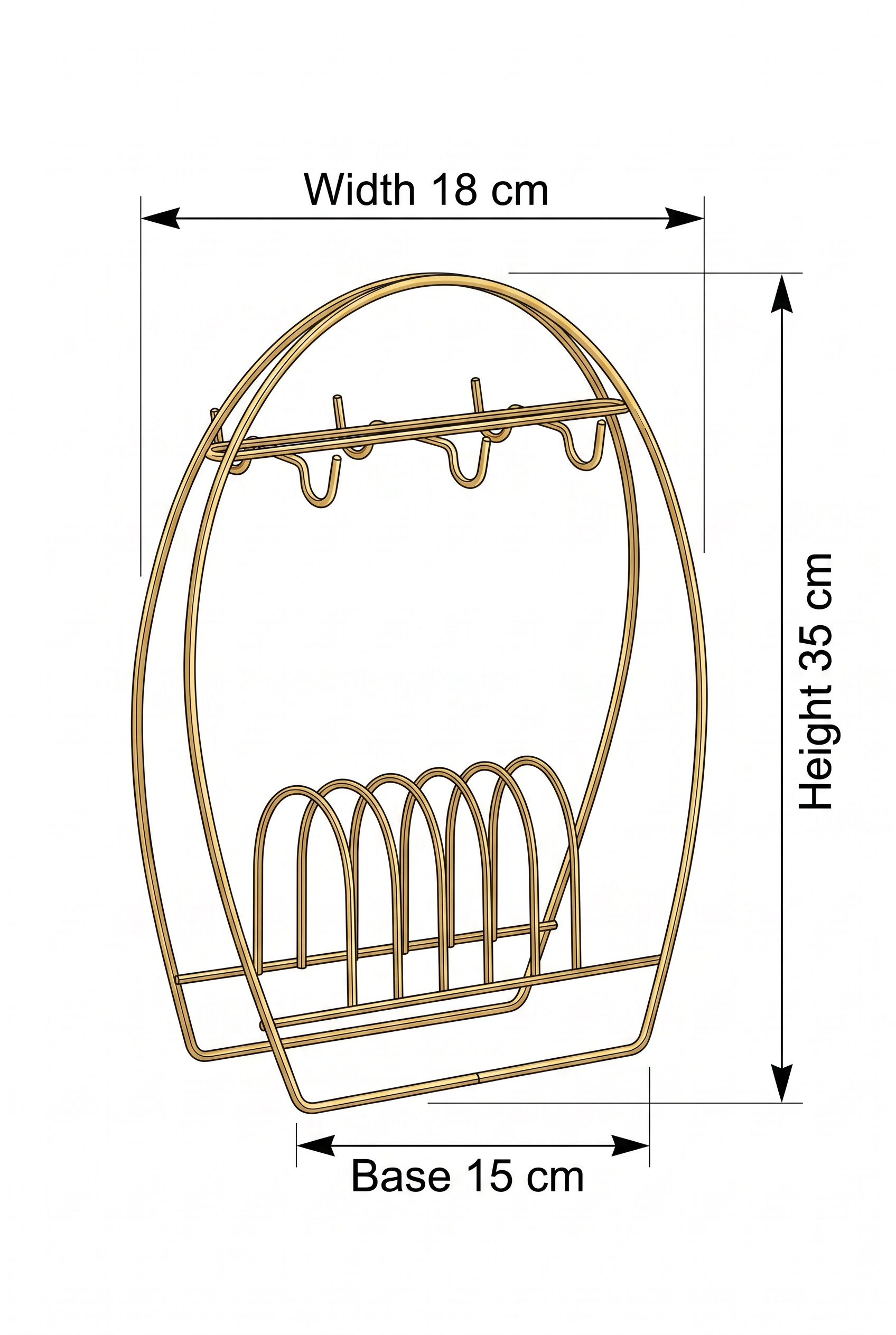 Filora Home Kahve Fincanı Standı — ürün boyutları ve ölçüleri