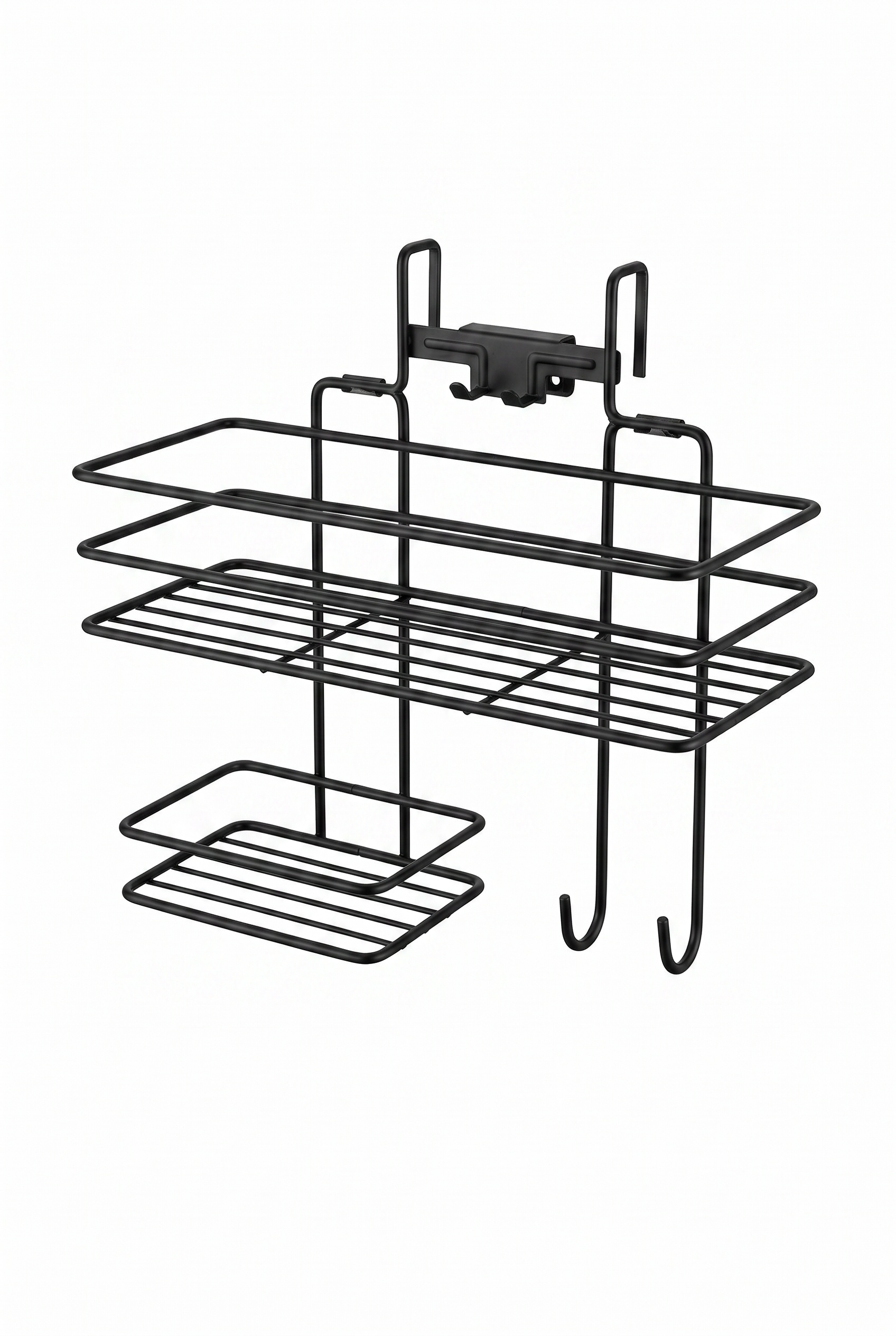 Filora Home Askılı Sabunluklu Dikdörtgen Organizer — beyaz arka plan – stüdyo çekim