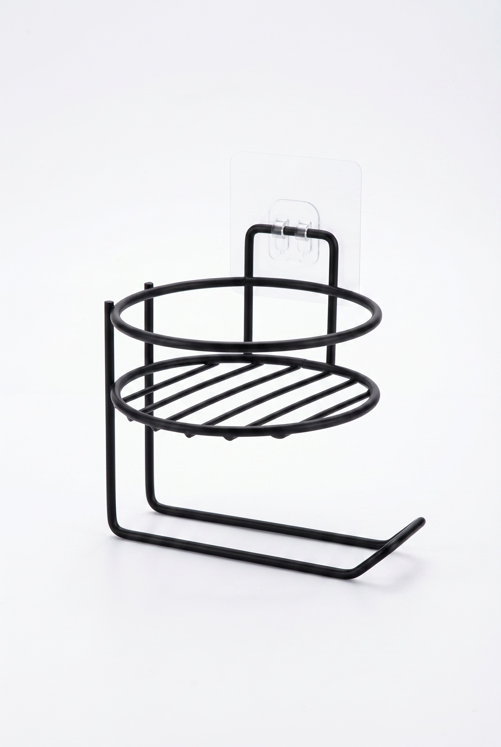 Filora Home Raflı Yuvarlak Tuvalet Kağıtlığı — beyaz arka plan – stüdyo çekim