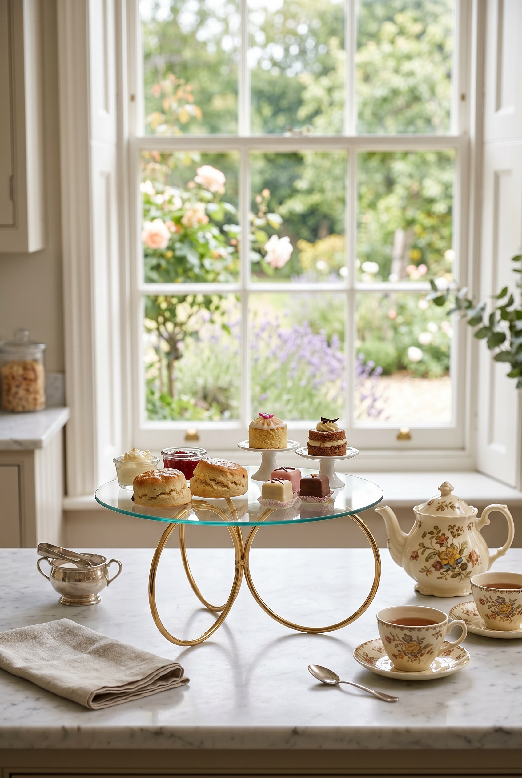 Filora Home Telli Cam Pastalık — klasik İngiliz banyosunda kullanım görünümü