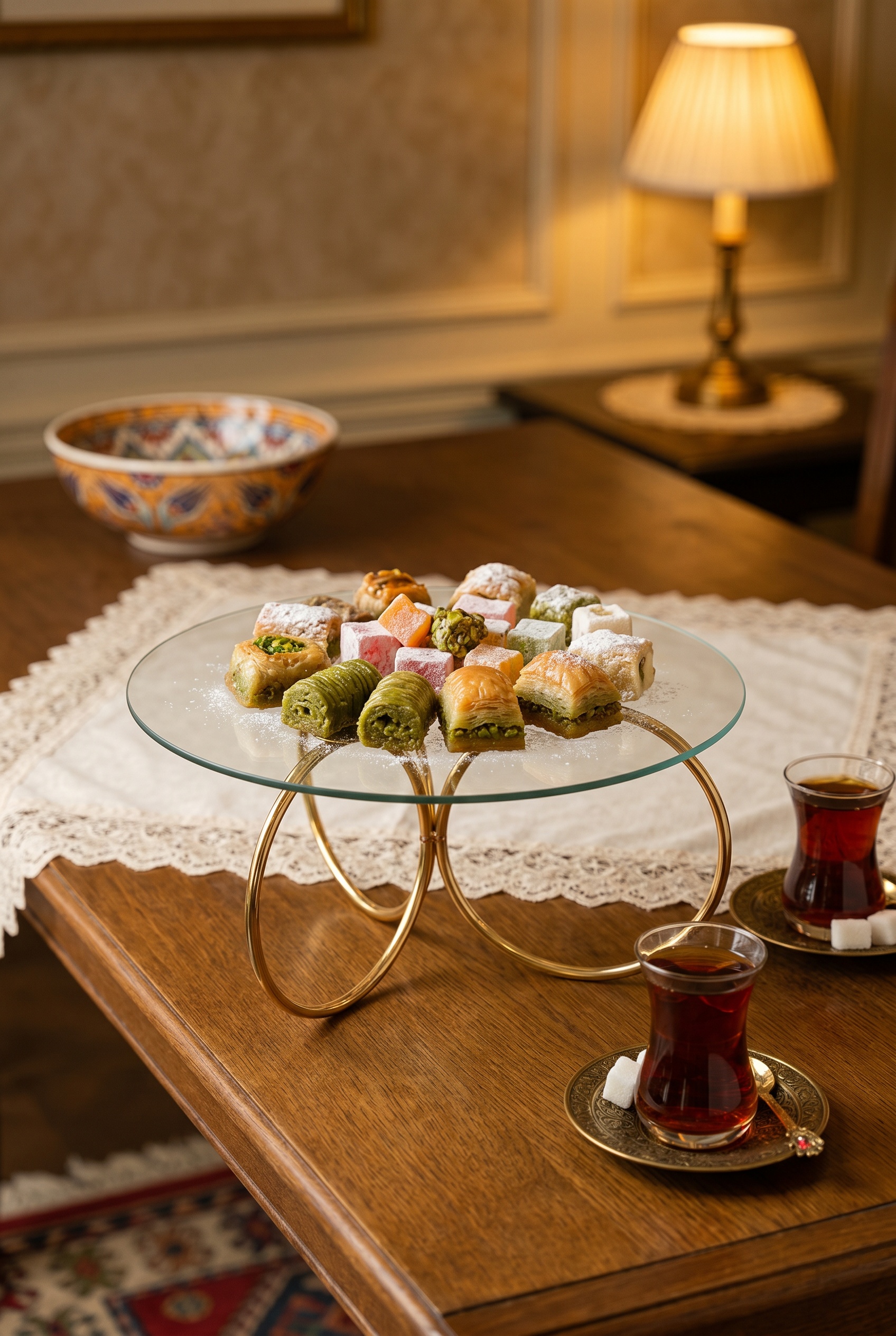 Filora Home Telli Cam Pastalık — Türk banyosunda kullanım görünümü